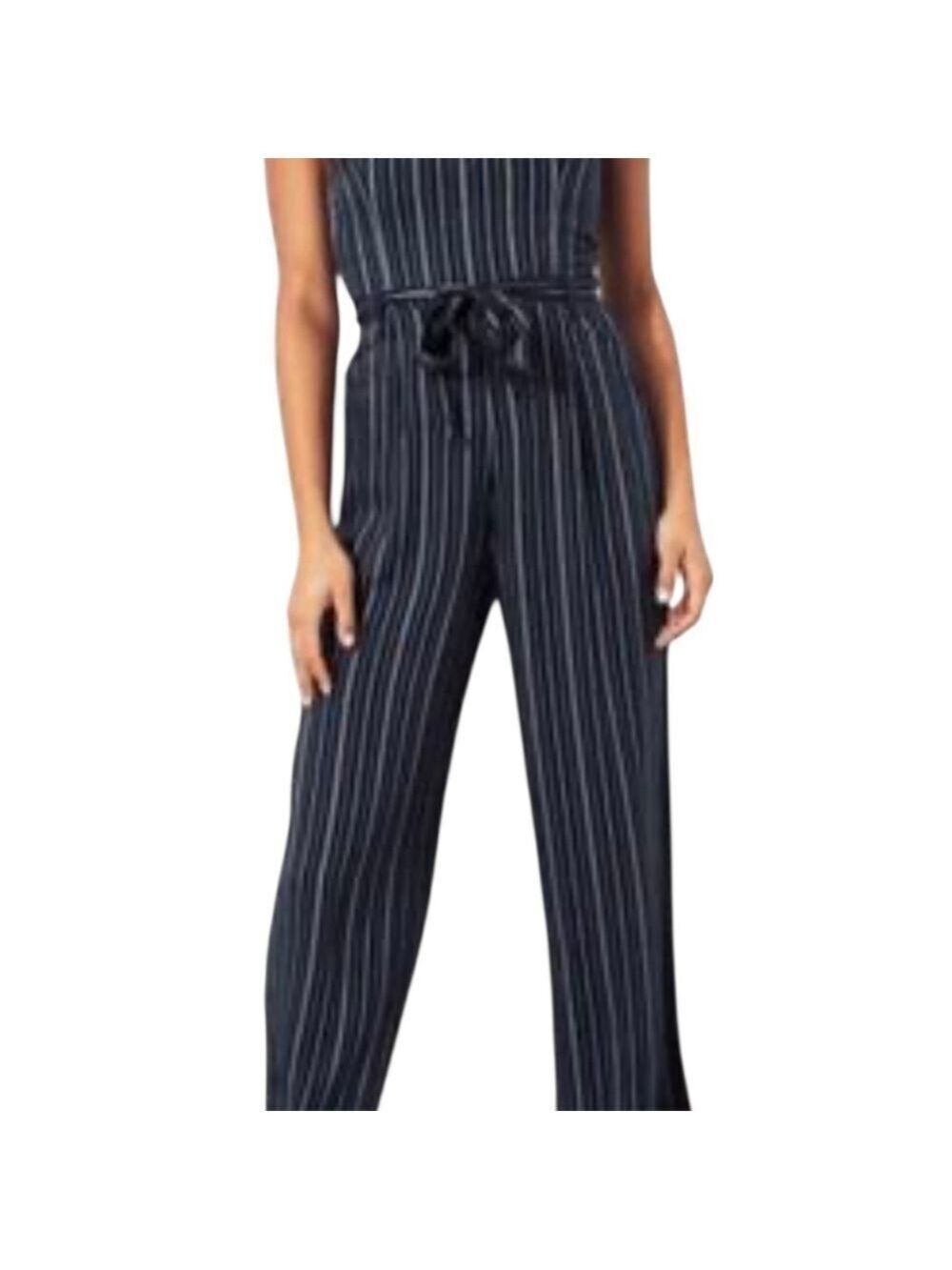 Hollister Striped Jumpsuit Blue Size Medium - Picture 2 of 12